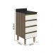 Balcao Com Tampo 4G 40 cm MDF Kali 16410 Carvalho Toq Off White Cetim Nicioli