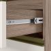Balcao Com Tampo 4G 40 cm MDF Kali 16410 Carvalho Toq Off White Cetim Nicioli