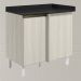 Balcao Com Tampo Canto Reto MDF Kali 12227 Bianco Toq Bianco Toq Nicioli