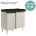 Balcao Com Tampo Canto Reto MDF Kali 12227 Bianco Toq Bianco Toq Nicioli