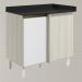 Balcao Com Tampo Canto Reto MDF Kali 12227 Bianco Toq Branco Uv Nicioli
