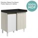 Balcao Com Tampo Canto Reto MDF Kali 12227 Bianco Toq Branco Uv Nicioli