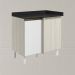 Balcao Com Tampo Canto Reto MDF Kali 12227 Bianco Toq Branco Uv Nicioli