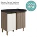 Balcao Com Tampo Canto Reto MDF Kali 12227 Carvalho Toq Off White Cetim Nicioli