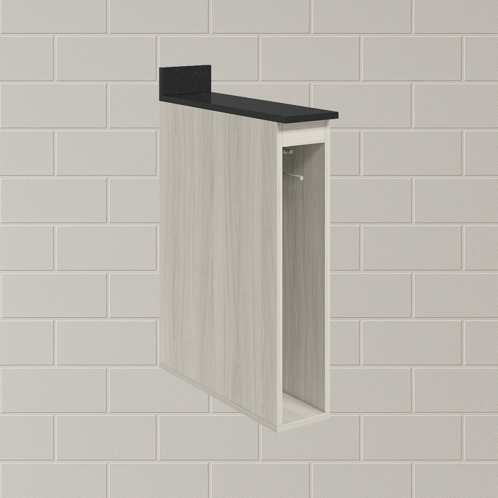 Balcao Guardanapeiro Com Tampo 15 cm MDF Kali 12215 Bianco Toq Nicioli