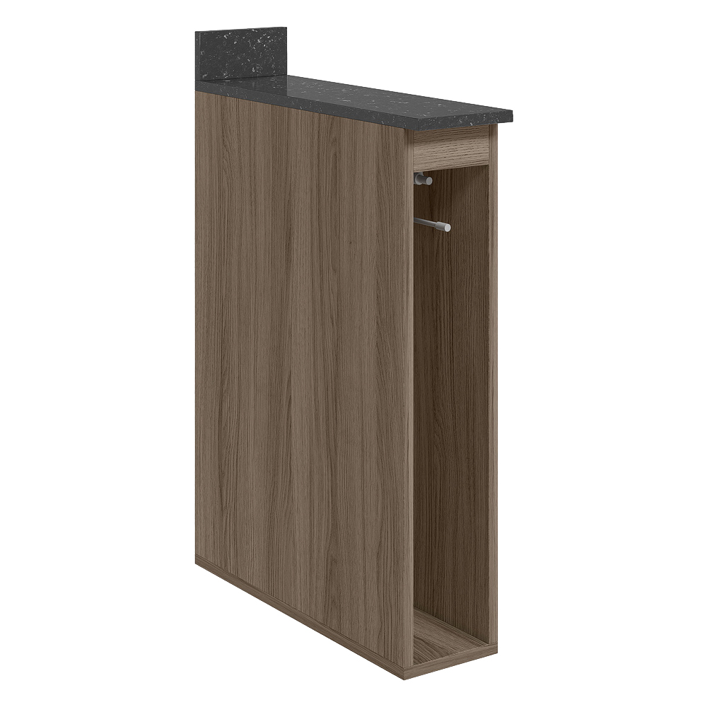 Balcao Guardanapeiro Com Tampo 15 cm MDF Kali 12215 Carvalho Toq Nicioli