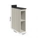 Balcao Nicho Com Tampo 20 cm MDF Kali 12216 Bianco Toq Nicioli