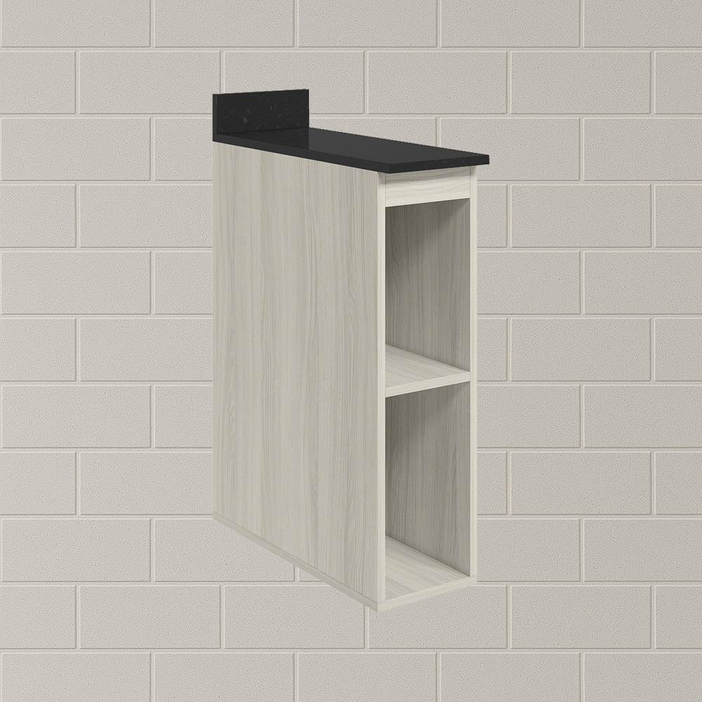 Balcao Nicho Com Tampo 20 cm MDF Kali 12216 Bianco Toq Nicioli