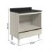 Balcao Nicho Forno 80cm MDF Kali 16406 Bianco Toq Bianco Toq Nicioli