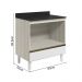 Balcao Nicho Forno 80cm MDF Kali 16406 Bianco Toq Branco Uv Nicioli