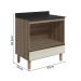 Balcao Nicho Forno 80cm MDF Kali 16406 Carvalho Toq Bianco Toq Nicioli