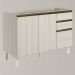 Balcao Para Pia 2P 3G 120cm MDF Kali 16417 Bianco Toq Bianco Toq Nicioli