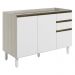 Balcao Para Pia 2P 3G 120cm MDF Kali 16417 Bianco Toq Branco Uv Nicioli