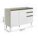 Balcao Para Pia 2P 3G 120cm MDF Kali 16417 Bianco Toq Branco Uv Nicioli