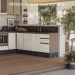 Balcao Para Pia 2P 3G 120cm MDF Kali 16417 Carvalho Toq Bianco Toq Nicioli
