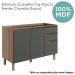 Balcao Para Pia 2P 3G 120cm MDF Kali 16417 Carvalho Toq Chumbo Nicioli