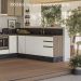 Balcao Para Pia 2P 3G 120cm MDF Kali 16417 Carvalho Toq Off White Cetim Nicioli