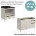 Balcao Pia e Balcao Forno MDF Kali Bianco Toq Bianco Toq Nicioli