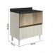 Balcao Tampo 2G Vidro 80cm MDF Kali 16415 Bianco Toq Bianco Toq Nicioli