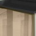 Balcao Tampo 2G Vidro 80cm MDF Kali 16415 Bianco Toq Bianco Toq Nicioli