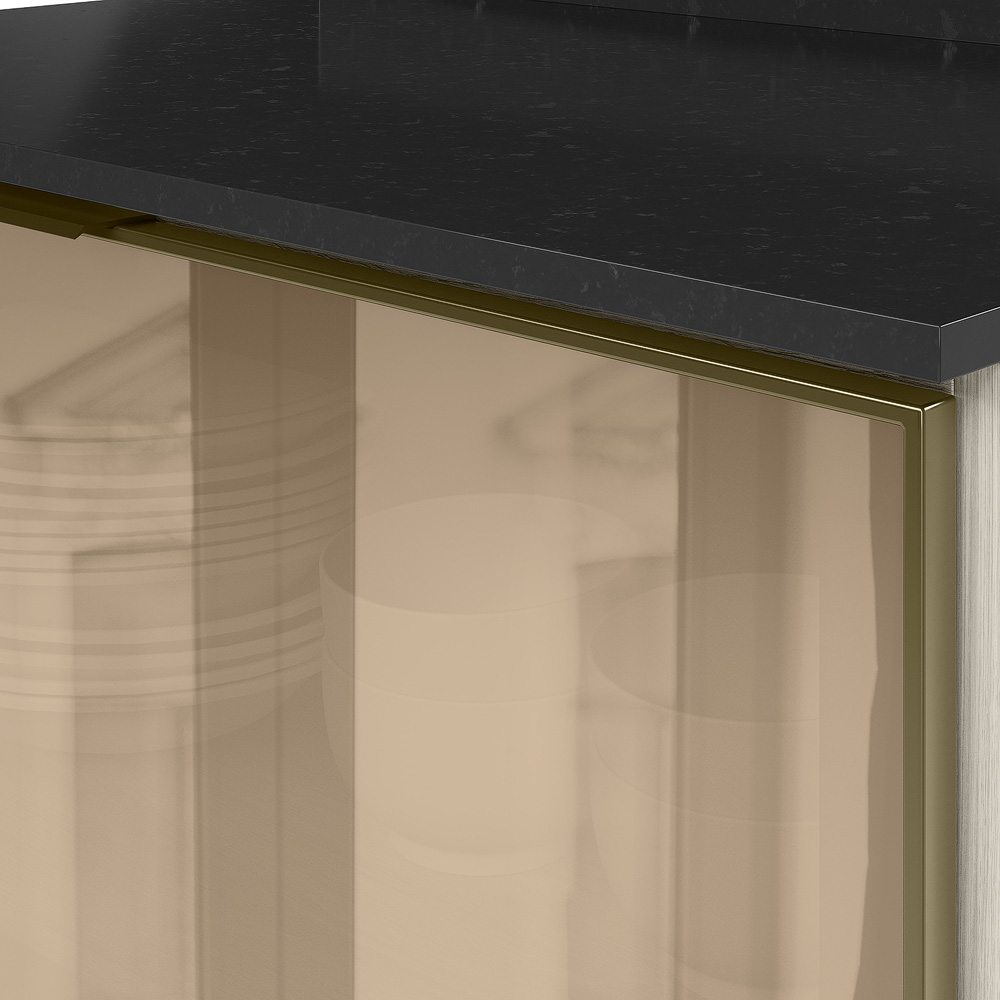 Balcao Tampo 2G Vidro 80cm MDF Kali 16415 Bianco Toq Bianco Toq Nicioli