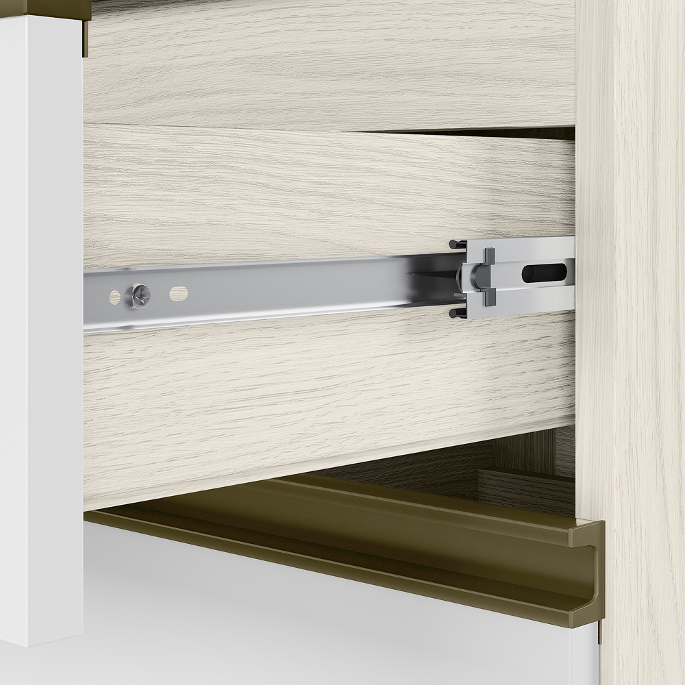 Balcao Tampo 2G Vidro 80cm MDF Kali 16415 Bianco Toq Branco Uv Nicioli