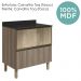 Balcao Tampo 2G Vidro 80cm MDF Kali 16415 Carvalho Toq Carvalho Toq Nicioli