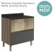 Balcao Tampo 2G Vidro 80cm MDF Kali 16415 Carvalho Toq Chumbo Nicioli