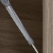 Balcao Tampo 2G Vidro 80cm MDF Kali 16415 Carvalho Toq Chumbo Nicioli