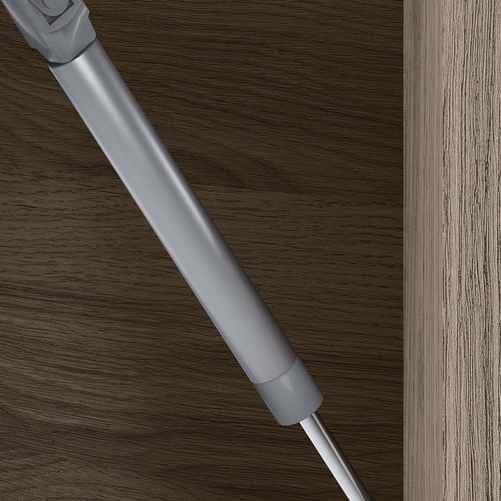 Balcao Tampo 2G Vidro 80cm MDF Kali 16415 Carvalho Toq Chumbo Nicioli