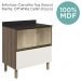 Balcao Tampo 2G Vidro 80cm MDF Kali 16415 Carvalho Toq Off White Cetim Nicioli