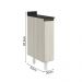 Balcao com Tampo 1P 20cm MDF Kali 16796 Bianco Toq Bianco Toq Nicioli