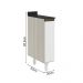 Balcao com Tampo 1P 20cm MDF Kali 16796 Bianco Toq Branco Uv Nicioli