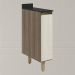 Balcao com Tampo 1P 20cm MDF Kali 16796 Carvalho Toq Bianco Toq Nicioli