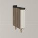 Balcao com Tampo 1P 20cm MDF Kali 16796 Carvalho Toq Bianco Toq Nicioli