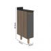 Balcao com Tampo 1P 20cm MDF Kali 16796 Carvalho Toq Chumbo Nicioli