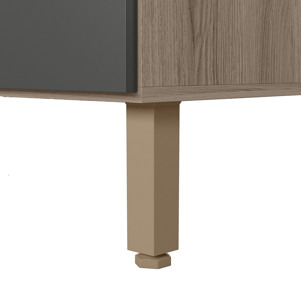 Balcao com Tampo 1P 20cm MDF Kali 16796 Carvalho Toq Chumbo Nicioli