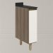 Balcao com Tampo 1P 20cm MDF Kali 16796 Carvalho Toq Off White Cetim Nicioli
