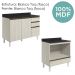 Balcao com Tampo e Balcao Forno MDF Kali Bianco Toq Bianco Toq Nicioli