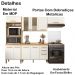 Cozinha Modulada 4 Peças 17010 Freijo Off White Cristal Nicioli