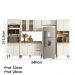 Cozinha Modulada 5 Peças 17011 Freijo Off White Cristal Nicioli