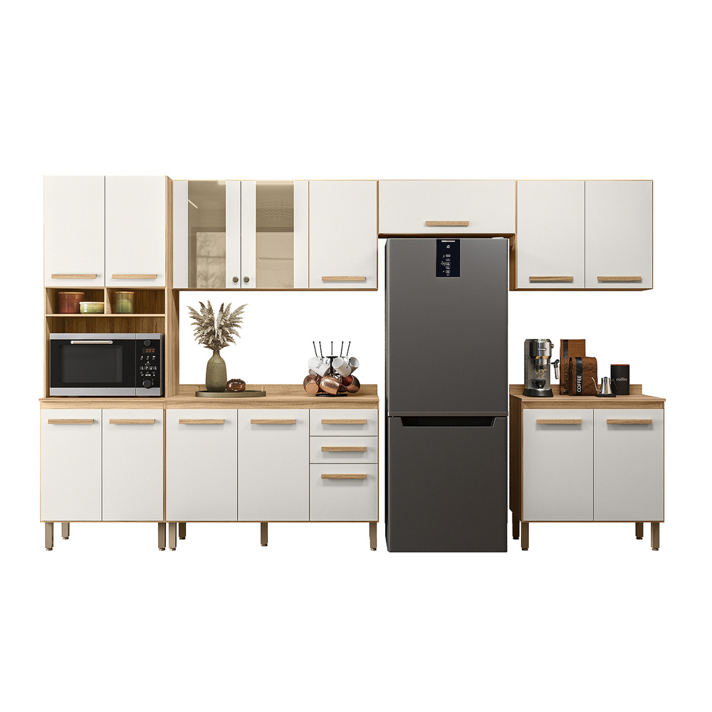 Cozinha Modulada 6 Peças 17008 Freijo Off White Cristal Nicioli