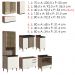 Cozinha Modulada 9 Peças MDF Kali Carvalho Toq Off White Cetim Nicioli