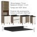 Cozinha Modulada 9 Peças MDF Kali Carvalho Toq Off White Cetim Nicioli
