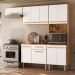 Cozinha com Balcão Lemon com 10 Portas e 1 Gaveta 222 cm Freijo/Off White