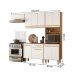 Cozinha com Balcão Lemon com 10 Portas e 1 Gaveta 222 cm Freijo/Off White