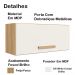 Kit Armario Aereo e Balcao 80cm 16978x16986 Freijo Off White Cristal Nicioli