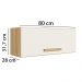 Kit Armario Aereo e Balcao 80cm 16978x16986 Freijo Off White Cristal Nicioli
