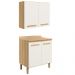 Kit Armario Aereo e Balcao 80cm 16980x16986 Freijo Off White Cristal Nicioli