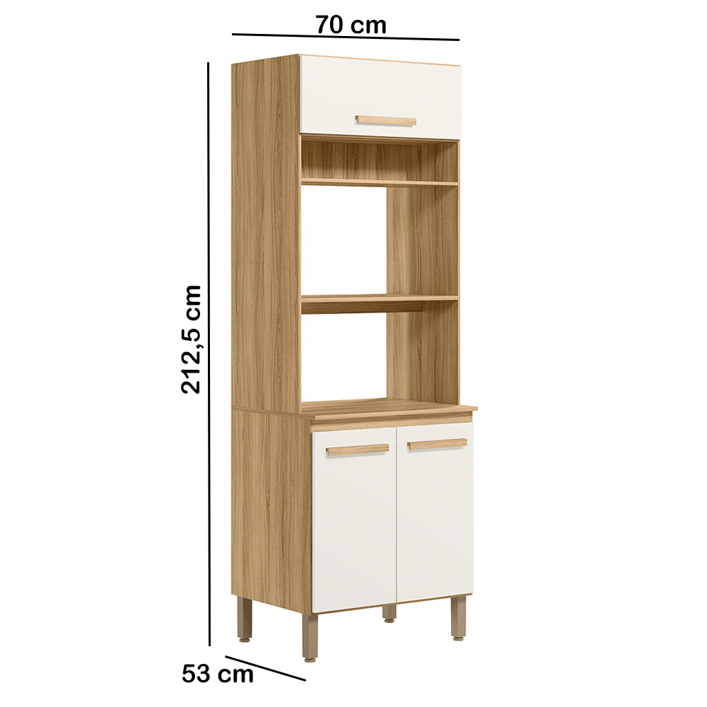 Paneleiro 03 PT 70 cm 16994 Freijo Off White Cristal Nicioli
